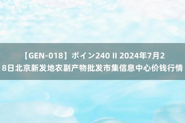 【GEN-018】ボイン240 II 2024年7月28日北京新发地农副产物批发市集信息中心价钱行情