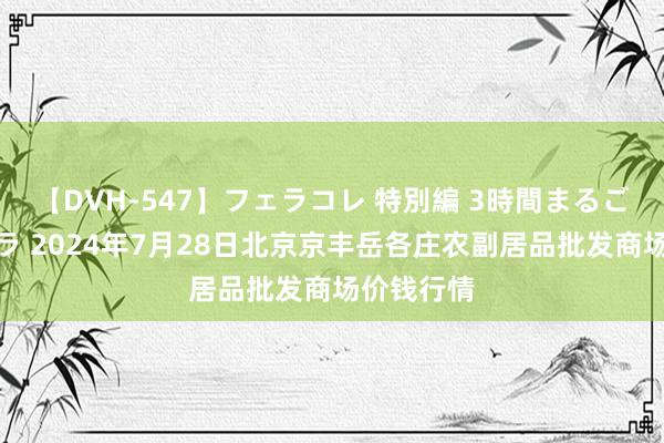 【DVH-547】フェラコレ 特別編 3時間まるごとWフェラ 2024年7月28日北京京丰岳各庄农副居品批发商场价钱行情