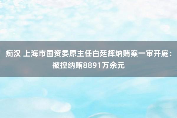 痴汉 上海市国资委原主任白廷辉纳贿案一审开庭：被控纳贿8891万余元