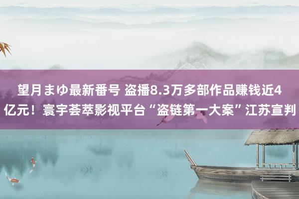 望月まゆ最新番号 盗播8.3万多部作品赚钱近4亿元！寰宇荟萃影视平台“盗链第一大案”江苏宣判