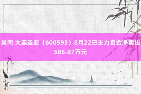 男同 大连圣亚（600593）8月22日主力资金净卖出586.87万元